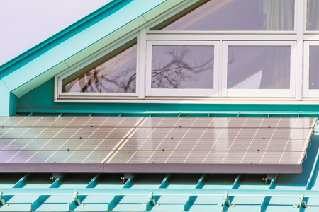 Solar panel ,Photovoltaic modules for innovation green energy for lifeの写真素材