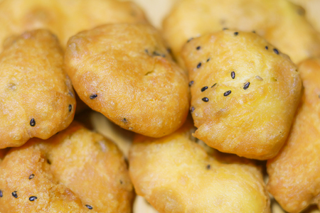 Asian traditional food Close up of deep fried dough stick Â ,Snack or breakfast concepton wooden...