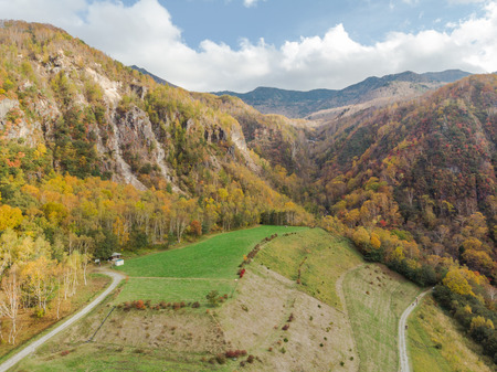 Beautiful mountain view of Japan autumn  of Nagano Prefecture,Japan.の写真素材