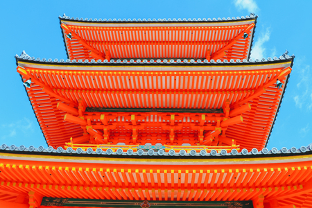 Kiyomizu-dera temple is aÂ zenÂ buddhist templeÂ ,one of the most popular buildings  inÂ Kyoto Japan.の写真素材