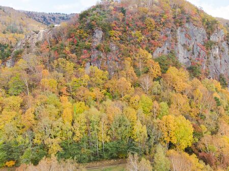 Beautiful mountain view of Japan autumn  of Nagano Prefecture,Japan.の写真素材