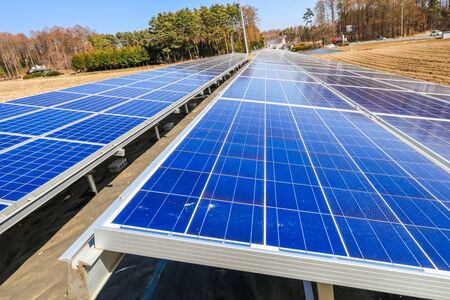 Solar power panels ,Photovoltaic modules for innovation green energy for lifeの写真素材