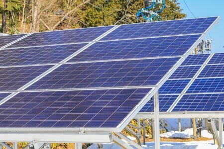 Solar power panels ,Photovoltaic modules for innovation green energy for lifeの写真素材