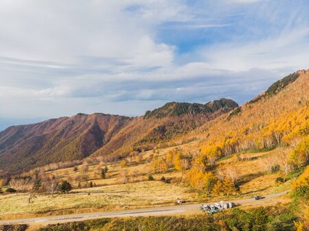 Beautiful mountain view of Japan autumn  of Nagano Prefecture,Japan.の写真素材