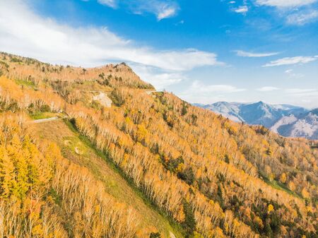Beautiful mountain view of Japan autumn  of Nagano Prefecture,Japan.の写真素材