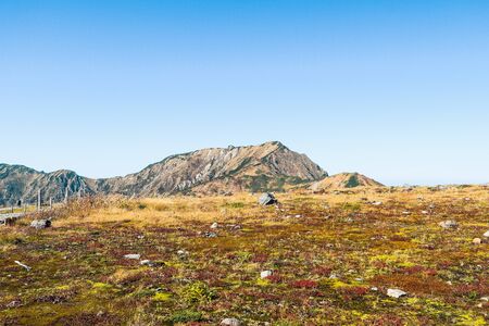 Beautiful landscape Tateyama Kurobe alpine in autumn,The japan alps is one of the most important and popular natural place in Toyama Prefecture, Japan.の写真素材