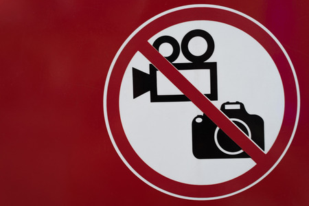 sign no videos, no photosの写真素材
