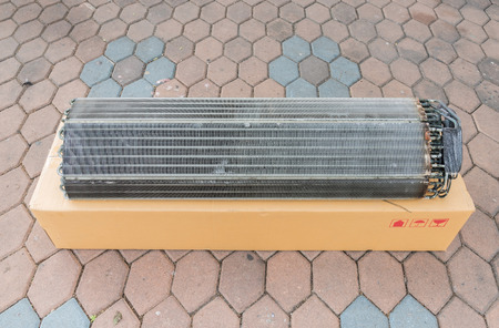 honeycomb air selective focus out of order on carton box2の写真素材