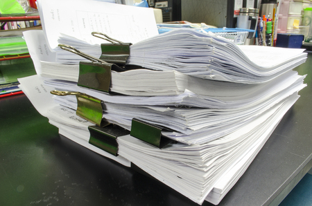 Close Up Edge Of Stack Papersの写真素材