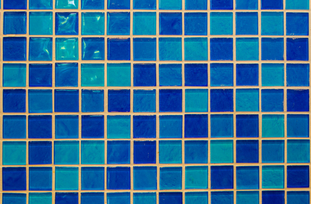 Blue pixel mosaic backgroundの写真素材