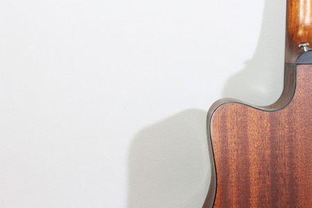 Guitar on a white backgroundの写真素材