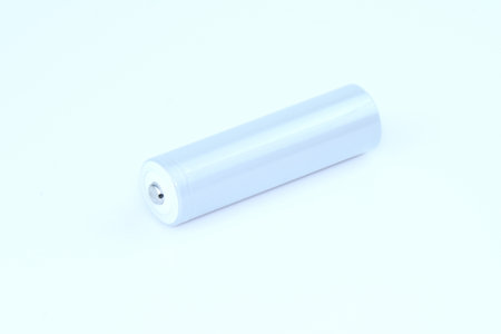 Rechargeable batteries isolated on white backgroundの写真素材
