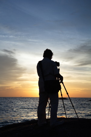 Cameraman silhouetteの写真素材