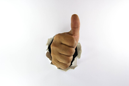 excellent hand signの写真素材