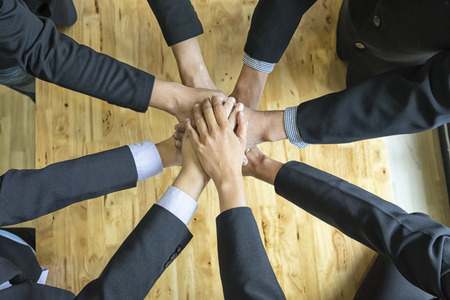 Business handshake for success business, business success concept, soft focus, black & white tone