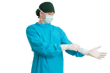 Portrait medical doctor on white background, medical conceptのeditorial素材