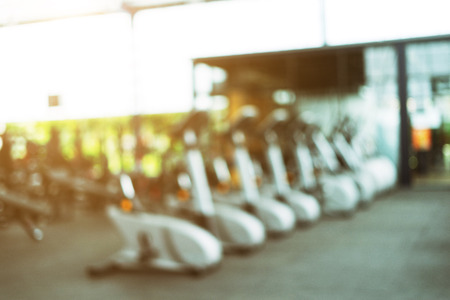 abstract blur gym fitness studio with bokeh background, blurred background concept
