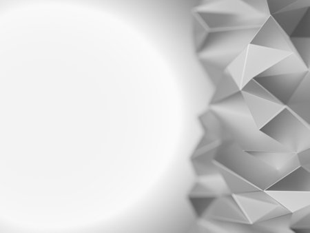 3d render, silver color of triangle shape on silver color background, silver color background, abstract background, 3d background.の写真素材