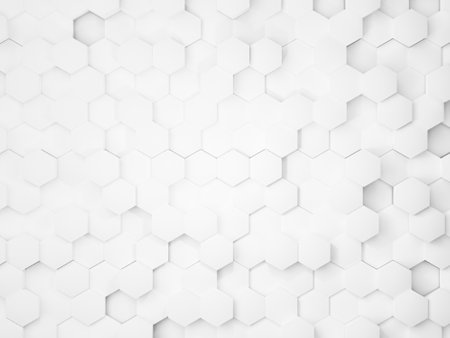 3d render, white color abstract background, Abstract background of polygon shape, white color background, abstract background, 3d background.の写真素材