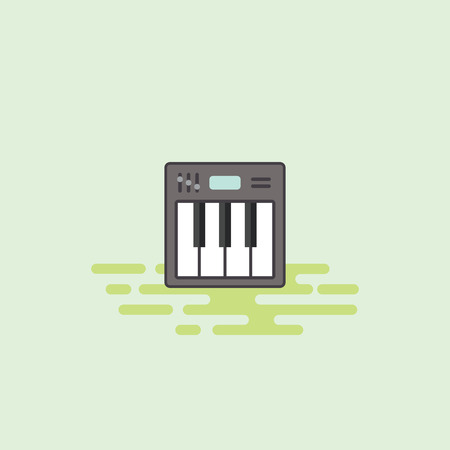 Keyboard musical equipment icon illustration.のイラスト素材