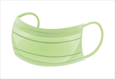 Surgery mask single, protection from virus illustration vectorのイラスト素材