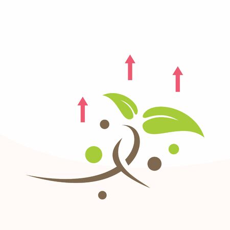metamorphosis icon plant spreading the oxygen vectorのイラスト素材