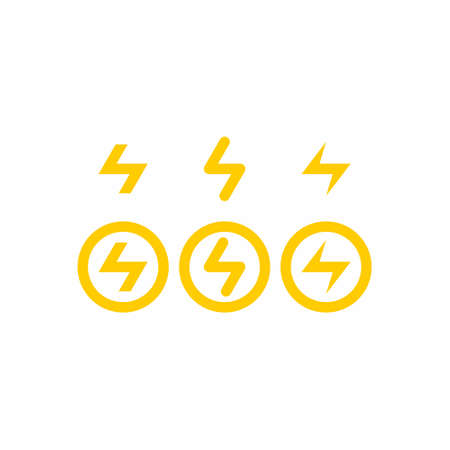 Electric icon compilation with simple flat design vector