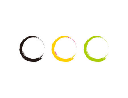clip art abstrac circle with three colored vectorのイラスト素材