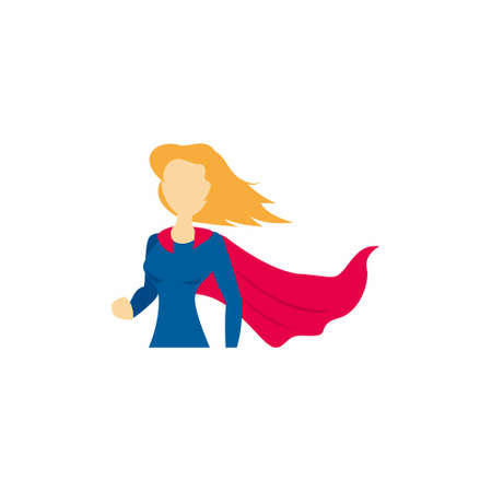super woman hero character silhouette vectorのイラスト素材