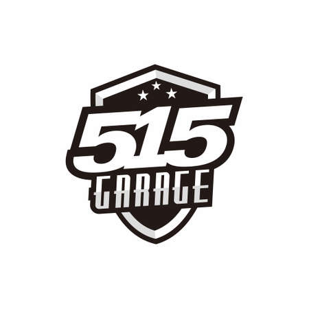 515 Car Garage Badge Logo designのイラスト素材
