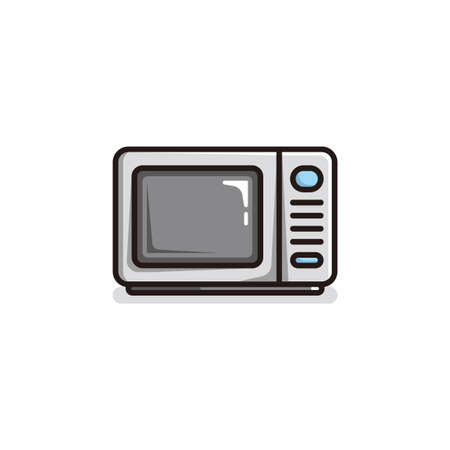 microwave icon symbol cartoon illustration vectorのイラスト素材