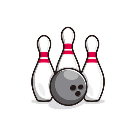 bowling icon symbol cartoon illustration vectorのイラスト素材