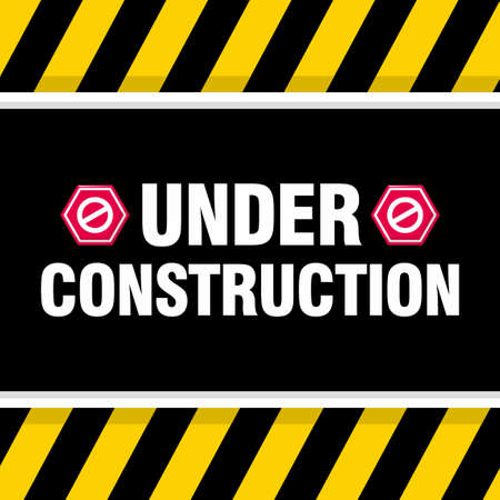 under construction poster sign design illustration background vectorのイラスト素材