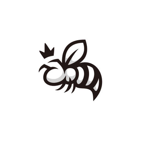 the logo or symbol of the queen bee with the crown on top.のイラスト素材