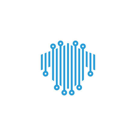 Plane or shield technology modern symbol logo design vectorのイラスト素材