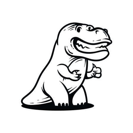 Vector illustration of a crocodile or alligator dinosaur mascot isolated on white background.のイラスト素材