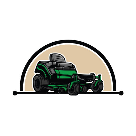 Lawn mower. Vector illustration of a lawn mower.のイラスト素材