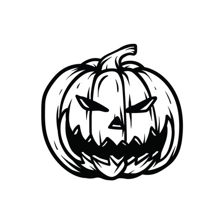 Halloween pumpkin icon. Vector illustration of halloween pumpkin.のイラスト素材