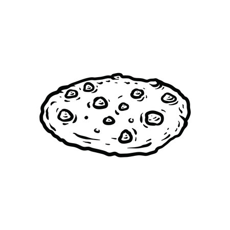 Cookies doodle icon. Hand drawn illustration of cookies vector icon for web designのイラスト素材
