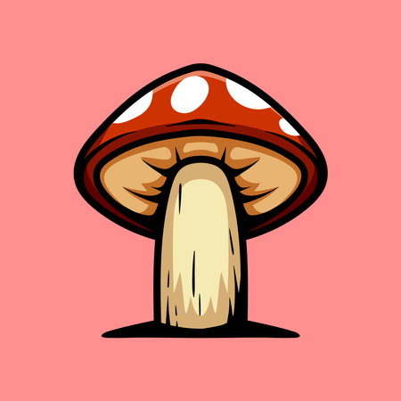 Mushroom in cartoon style. Vector illustration for your design.のイラスト素材