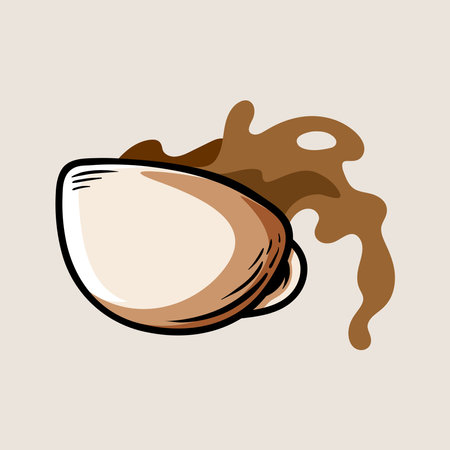 Coffee design over beige background, vector illustration. Eps 10.のイラスト素材