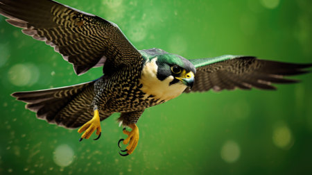 Bird soaring through the sky. Perfect for nature and wildlife themes.の素材