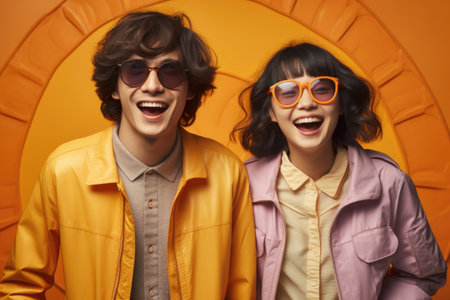 Couple Standing Together.の素材