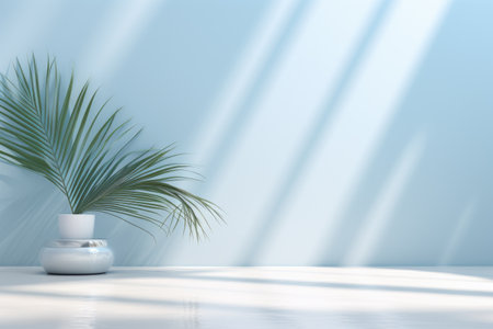 White vase with green plant, suitable for home decor or office settings.の素材