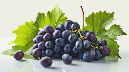 Picture of bunch of grapes sitting on top of table. Can be used for food, health, or agriculture-related projects.の素材