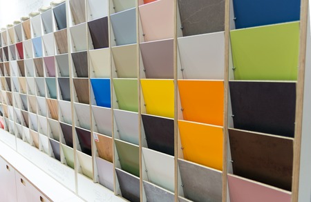 Colored samples of wooden