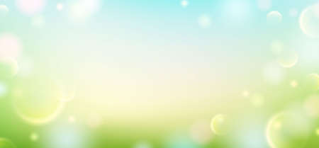 Abstract green blurry gradient background. Spring Background of nature. Vector illustration for your graphic design, banner or poster. Ecological concept.の写真素材