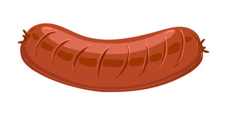 Sausage on a white backgroundのイラスト素材