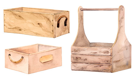 Wooden boxesの写真素材