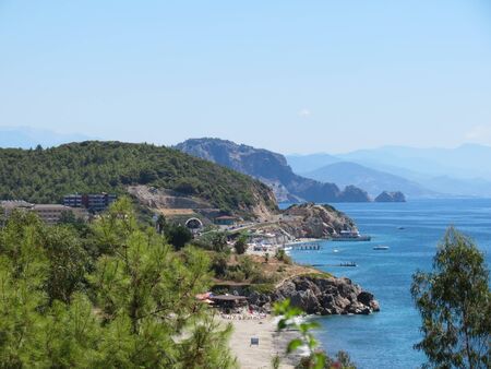 Coast of the mediterranean sea. View from the hillの写真素材